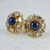 Gemstone gold earring